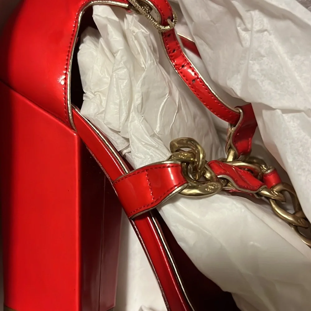 AUTHENTIC CHANEL Strappy Sandal Heels - Picture 6 of 10